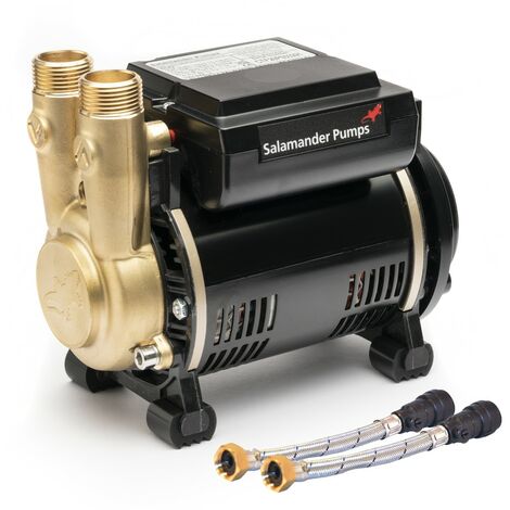 Salamander CTFORCE 20PS 2.0 Bar Brass Single Impeller Shower Pump + Hoses