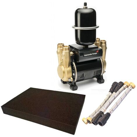 Salamander CTFORCE 20TU 2.0 Bar Brass Twin Impeller Shower Pump Negative & Mat
