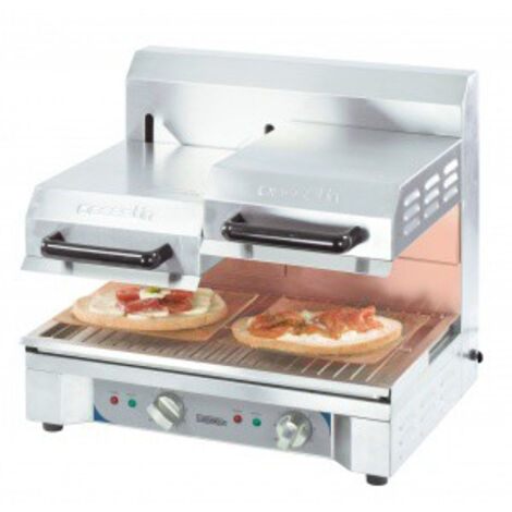 Salamandre Quartz Casselin – Double Plafond Mobile, 2 900W, Inox, 220 V - MONO