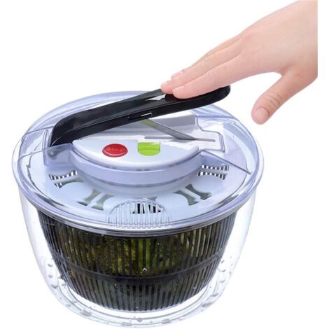 Salatschleuder, Gemüse und Salate mühelos abtropfen lassen, BPA-freier Kunststoff, schnell trocknend, Schüssel für leckerere Salate, schnelle Essenszubereitung