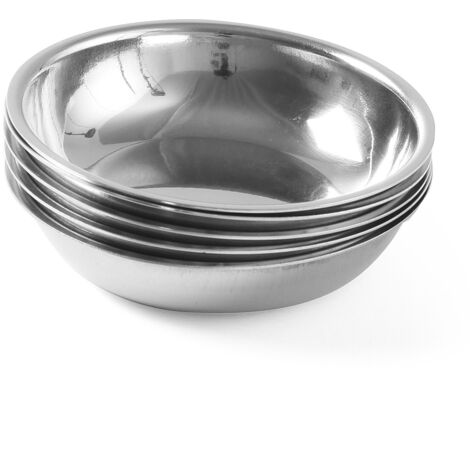 Salatschüssel aus Edelstahl, Durchmesser 100 mm, 4er-Set - Hendi 452325