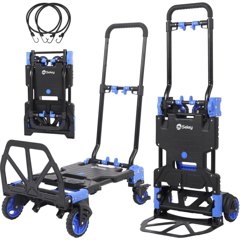 Image of Salcar Alu 2in1 Sackkarre Klappbar Transportwagen 80 kg Plattformwagen 150 kg