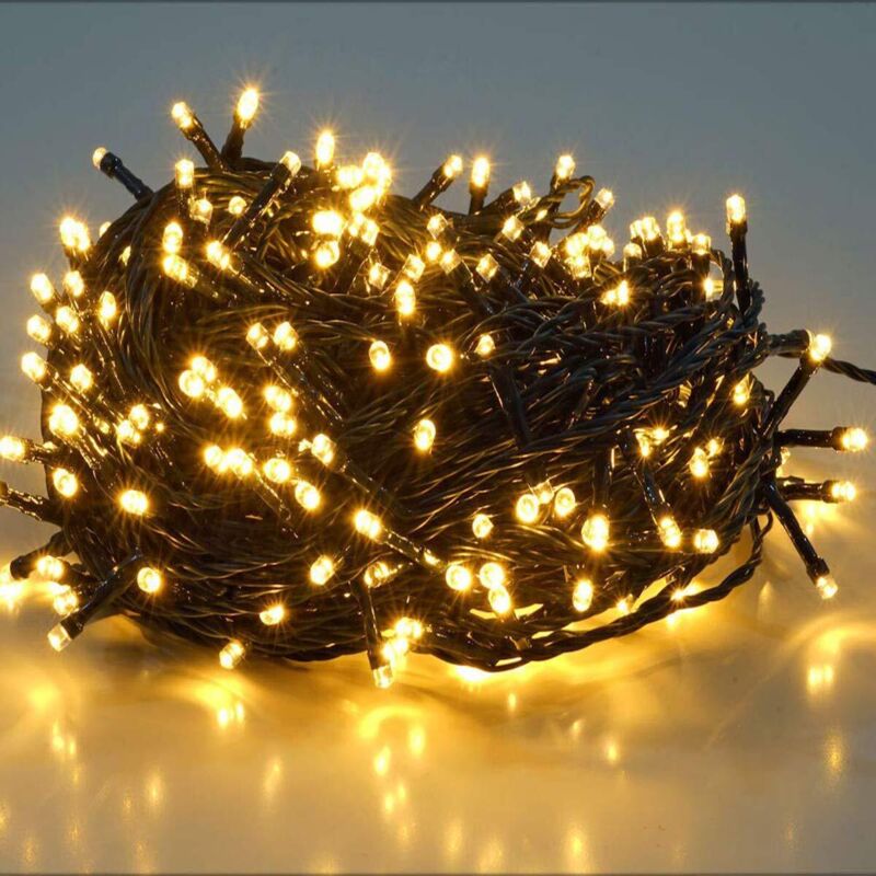 15 m Guirlande Lumière Etanche, Chaîne de Lumière Noël, Lumineuse Led avec 8 Modes dans Salon Jardin pour Mariage Anniversaire Party Fête