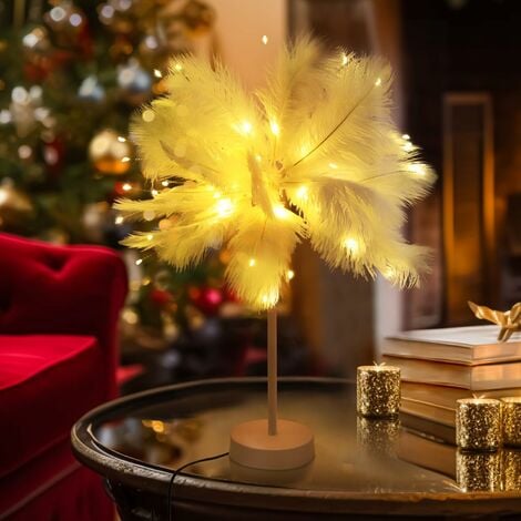 Bougies de Noël LED Bougies de décoration de Noël Lampe de table Bougie  effet scintillement, support
