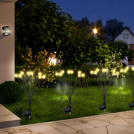 SALCAR LED Solarleuchten Gartendeko, 2 Stück 8 LEDs Kristall Kugeln Gartendeko Solar Gartenleuchte Außen, Wasserdicht Solarlampen für Außen Garten, für Rasen, Terrasse, Hof, Geschenke, Warmweiß