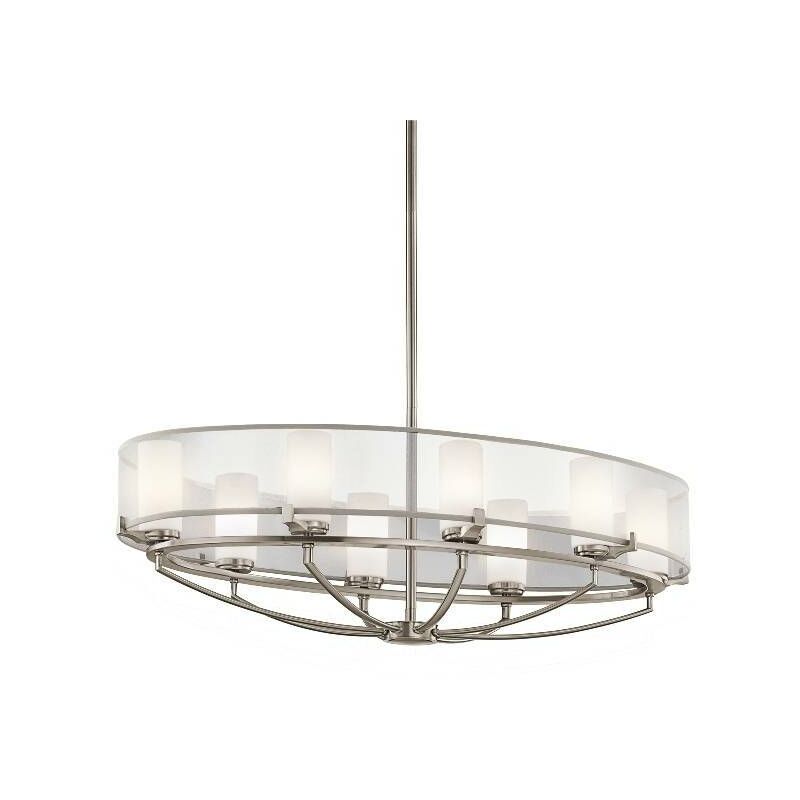 Elstead Lighting - Elstead Saldana - 8 Light Multi Arm Chandelier Classic Pewter Finish, G9