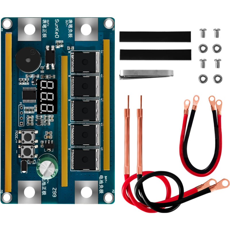 Image of Mini saldatrice a punti a batteria, saldatrice portatile per saldatura di lamiere di nichel, display digitale intelligente, saldatrice a punti a