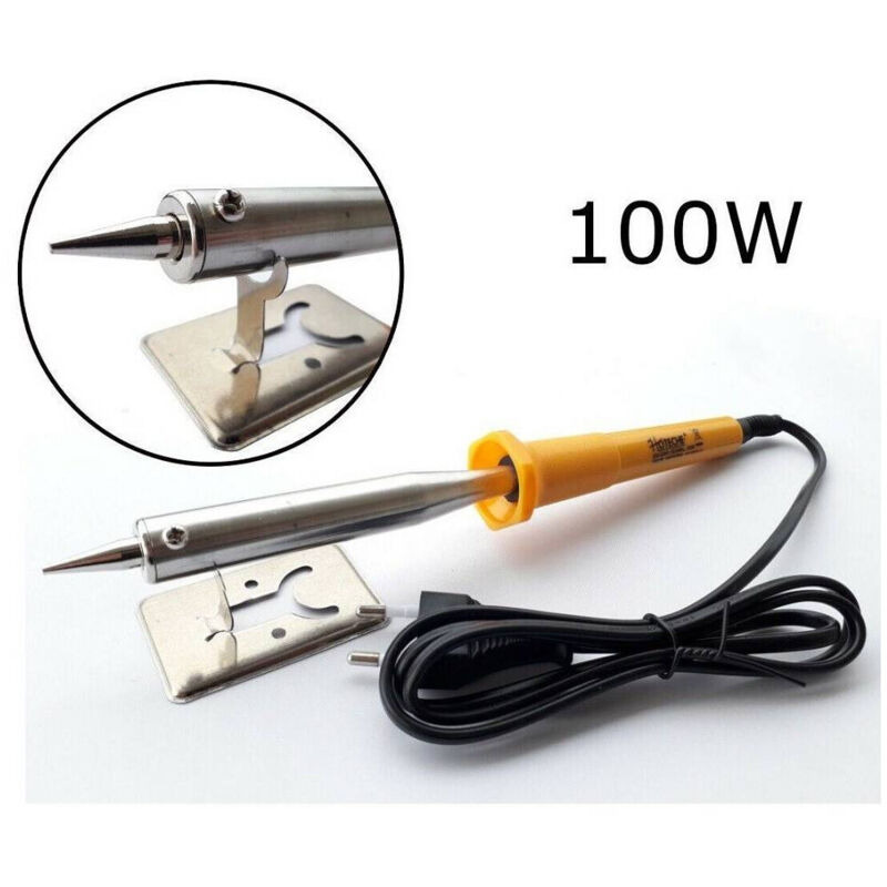 Trade Shop Traesio - Saldatore a Stagno Elettrico Professionale 100 Watt Con Base Di Appaggio P702100 -