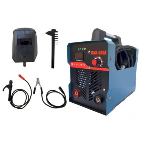 SALDATRICE INVERTER ELETTRODO SALDATURA 500A 230V ACCESSORI CAVI MASCHERA 008ox
