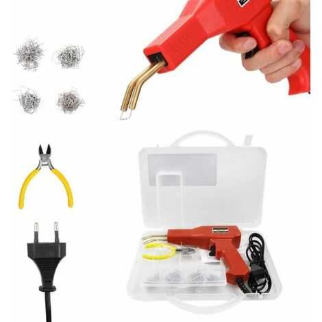 Saldatrice plastica 220V 50W kit riparazione saldatore saldatura con graffette