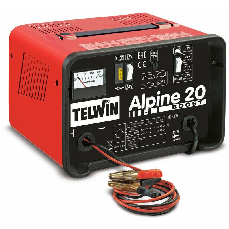 Caricabatterie portatile auto camion moto Telwin Alpine 20 Boost Batterie wet