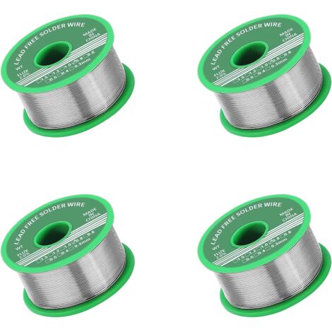 Saldatura da 0,8 mm, saldatura senza piombo con anima in colofonia, flusso da 20 g, filo per saldatura, filo per saldatura per riparazione e fai da te di componenti elettrici elettronici / Confezione 