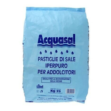 Sale per Addolcitori Acqua Depuratori in Pastiglie di Salgemma Naturale  Italiano Sacco 25KG.