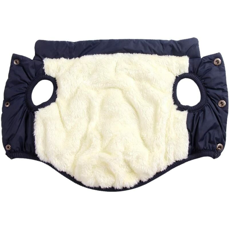 

SalemHms - Chaqueta cálida para perros con forro polar de 2 capas para cachorros de invierno frío, abrigo suave a prueba de viento para perros