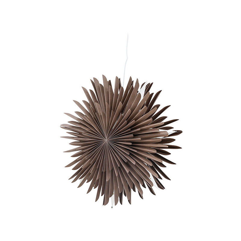 Ebuy24 Sälen Weihnachtsstern Mit Licht Papier Ø46 Cm Pendelleuchte Braun.