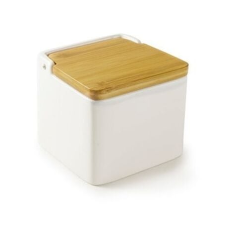 Salero Cocina Cuadrado 11X11X10Cm C/Tapa Ceram Ibili 1 Ud