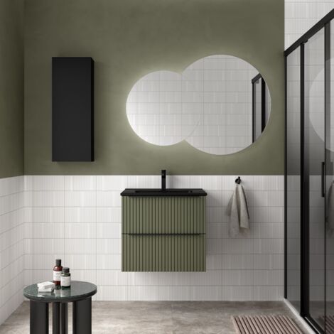Salgar Badezimmermöbel BIBA 600 2 Metallschubladen mit Soft-Close GREEN FOREST 598 x 540 x 450 mm