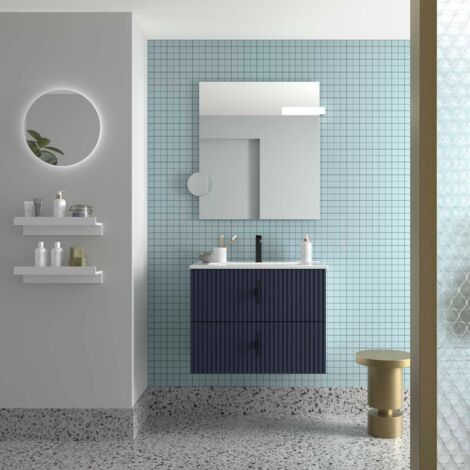 Salgar Badezimmermöbel BIBA 700 2 Metallschubladen mit Soft-Close NIGHT BLUE 698 x 540 x 450 mm