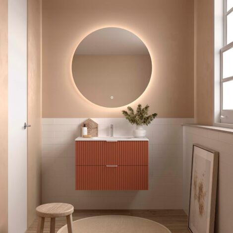 Salgar Badezimmermöbel BIBA 800 2 Metallschubladen mit Soft-Close TERRACOTA 798 x 540 x 450 mm