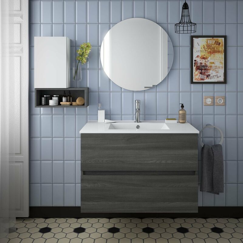 

FUSSION LINE Conjunto Mueble Alsacia Con Lavabo Iberia - Medida: 70 CMS - Salgar