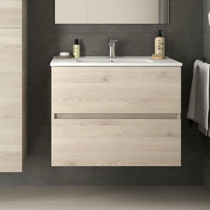 

FUSSION LINE Mueble+Lavabo Color Natural - Medida: 80 CMS - Salgar