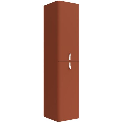 Salgar Hochschrank wandhängend UNIIQ links / rechts 2 Türen mit Softeinzug TERRACOTA 350 x 1500 x 350 mm