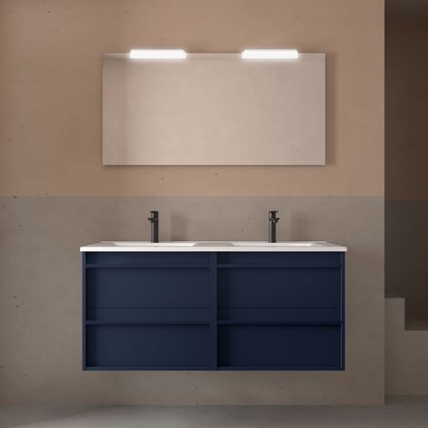 Salgar Möbel +  Waschbecken ATTILA 1200 4 Schubladen BLUE SATIN