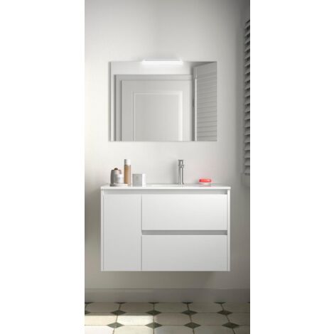 Salgar Noja Komplett-Set 850 2 Schubladen - Tür links White Satin