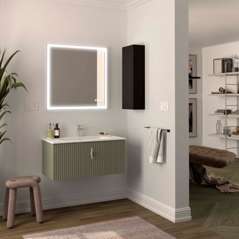 Salgar Schrank wandhängend BIBA 900 1 Metallschublade und versteckter Schublade GREEN FOREST 897 x 405 x 450 mm