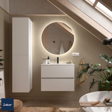Salgar Schrank wandhängend FUSSION LINE 700 TIEFE 40 2 Schubladen mit Softeinzug WHITE COTTON 697 x 540 x 385 mm