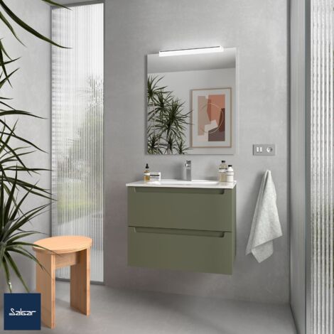 Salgar Schrank wandhängend MONTERREY 700 2 Metallauszug mit Softeinzug GREEN FOREST 697 x 540 x 450 mm
