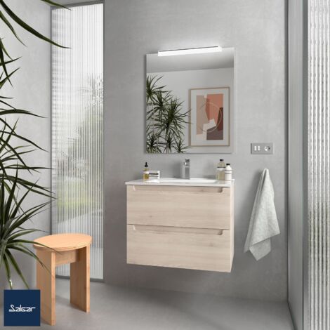 Salgar Schrank wandhängend MONTERREY 700 2 Metallauszug mit Softeinzug NATURE 697 x 540 x 450 mm