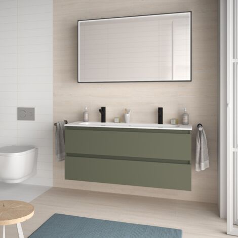 Salgar Schrank wandhängend SPIRIT 1200 2 Metallauszug mit Softeinzug GREEN FOREST 1194 x 540 x 450 mm
