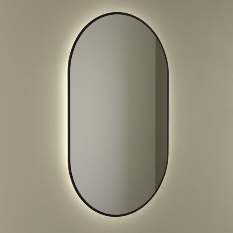 Salgar Spiegel OLIMPIA 920 Vertikal Mit LED-Beleuchtung (17 W - 40000ºK.) IP44 BLACK VELVET 920 x 520 x 30 mm