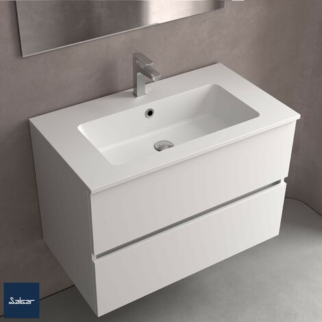 Salgar Waschtisch VILNA 705 ohne Siphon und Clickerabfluss MINERALSOLID MATT 705 x 460 x 15 mm