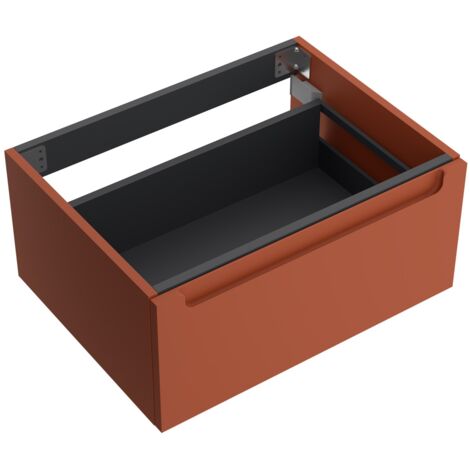 Salgar Waschtischunterschrank   MONTERREY 600 1 Metallschublade mit Softeinzug TERRACOTA 598 x 270 x 450 mm