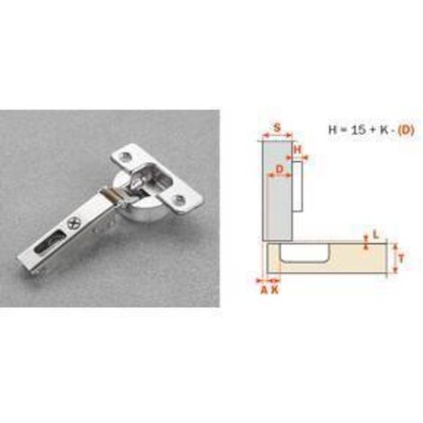 SALICE CERNIERA AMMORTIZZATA C7A6AE9 COLLO 0 - 50 pezzi