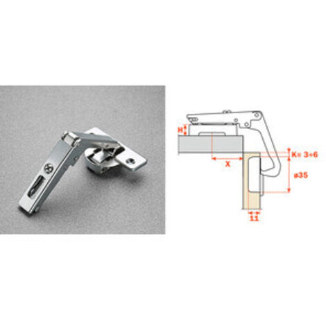 SALICE CERNIERA ANGOLARI C2AYA99 APERTURA 70- 25,0 pz