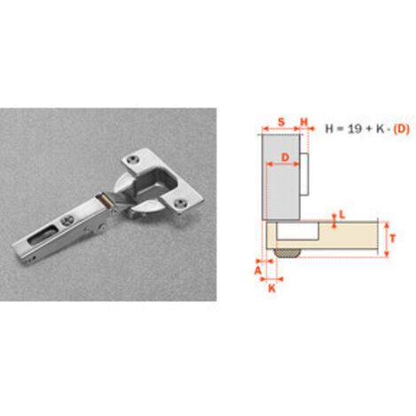 SALICE CERNIERA AUTOMATICA CNA7A99 COLLO  0 94 GRADI 50 PZ