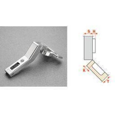 SALICE CERNIERA C2ABM99 COLLO 45 ANG POSIT - 25 pezzi