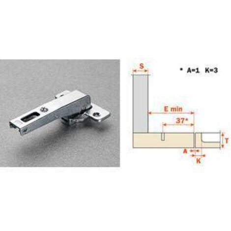SALICE CERNIERA CONTROCOLLO C2ABN99AC LUNGA - 25 pezzi