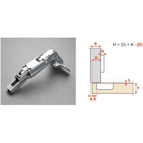 SALICE CERNIERA P/MOBILI C2AFA99 COLLO 0 - 50 PZ