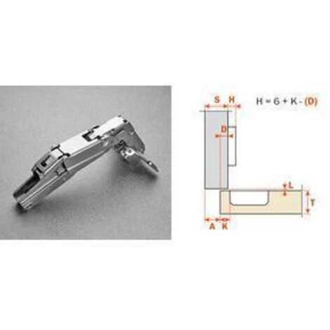 SALICE CERNIERA P/MOBILI C2AFG99 COLLO 9 - 50 pezzi