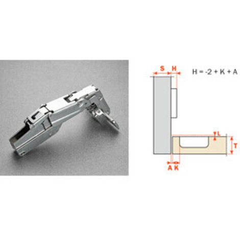 SALICE CERNIERA P/MOBILI C2AFP99 COLLO 17 165 GRADI