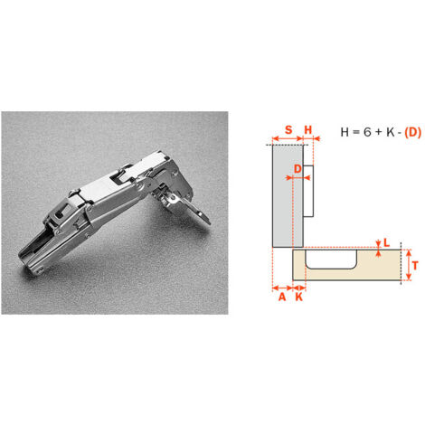 SALICE CERNIERA PER MOBILI C2AFG99 COLLO 9- 50,0 pz