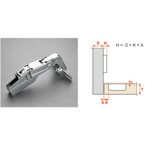 SALICE CERNIERA PER MOBILI C2AFP99 COLLO 17- 50,0 pz