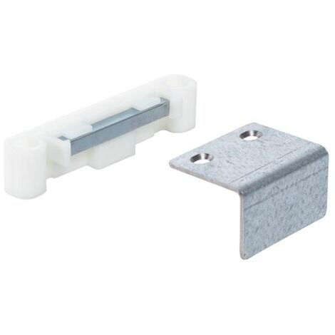 SALICE kit magnético fijación apertura para guía shelf ,  Escuadra fijada en el lado interno del estanteextraible, y el imán atornillado en el panel fijo. Permit