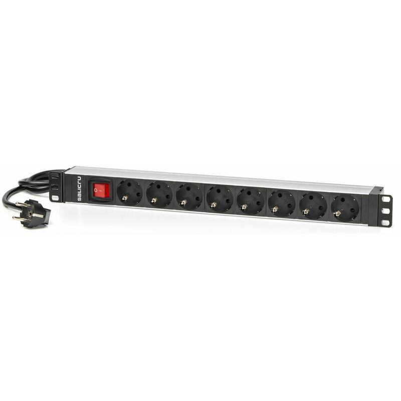 

Salicru Regleta 19" 8 Tomas Schuko con On/Off Switch Salicru 680CA00003 1,5 m IP20