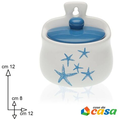Saliera in ceramica per arredo casa cucina oggetto da collezione