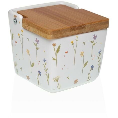 Salière avec couvercle Versa Laison Ceramic 8.8 x 8.5 x 8.8 cm - Brand : Versa - EAN : 8420327563644